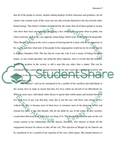 Analysis of The Ministers Black Veil by Reverend Hooper