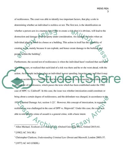 The Concept of Recklessness