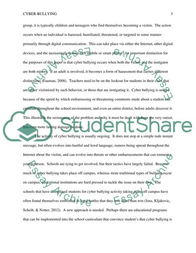 Cyber-Bullying in Adolescence