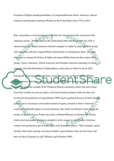 Rights and Responsibilities of American Women