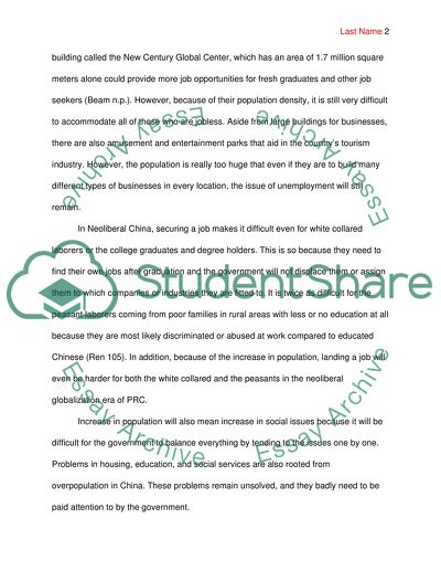 The Issue of Unemployment in China