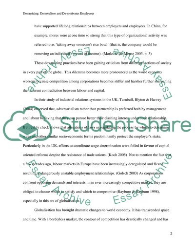 The De-motivation and Demoralization of Employees