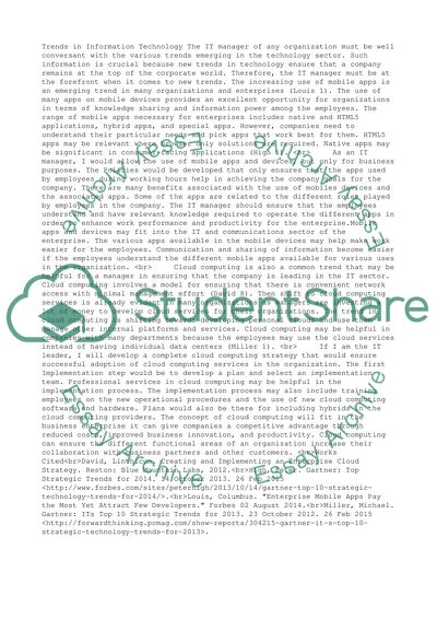 Trends in Information Technology