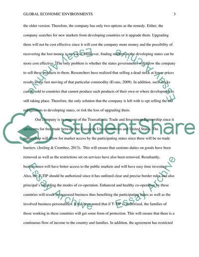 Global Economic Environments