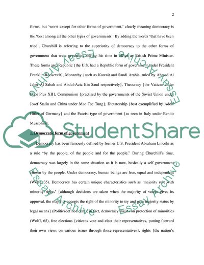 Is Winston Churchills Definition of Democracy Correct