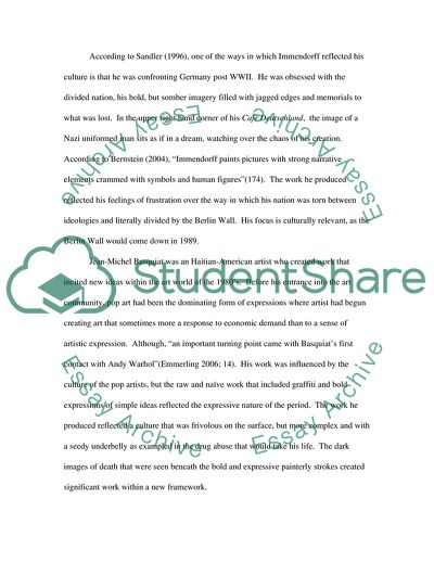 Cultural Differences and Similarities of Jorg Immendorff and Jean-Michel Basquiat