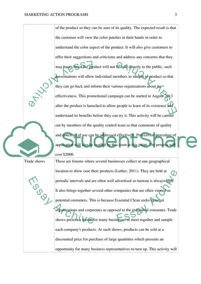 Marketing Action Programs