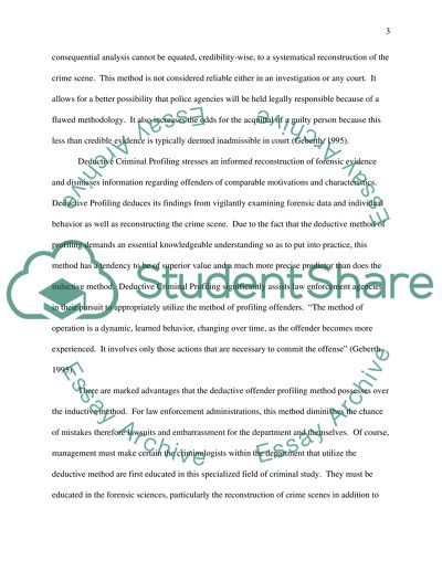 Deductive and inductive criminal profiling