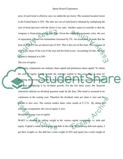 Analysis the Sprint Nextel Corp