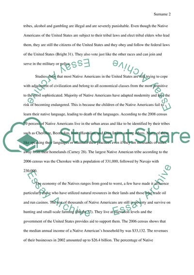 The History of Native of Americans