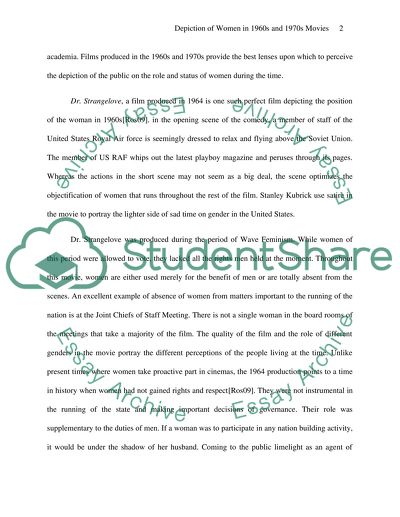 How are women portrayed in the films of the 1960s and 1970s