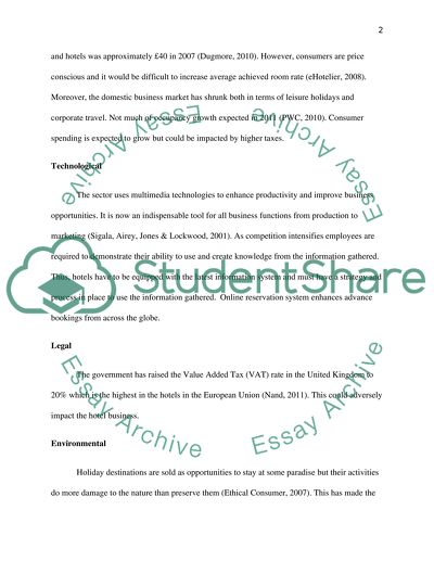 Pestle Analysis For Crowne Plaza Hotels In Uk Essay