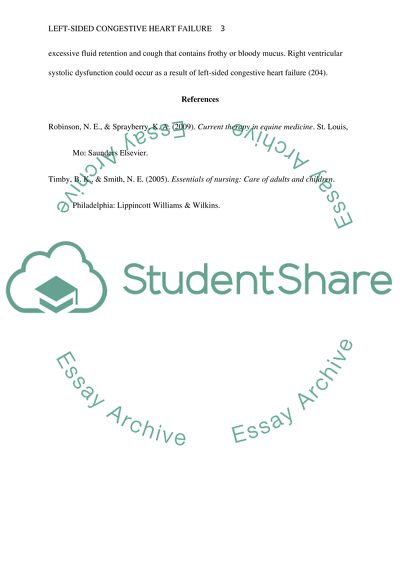 Pathophysiology: Left-Sided Congestive Heart Failure