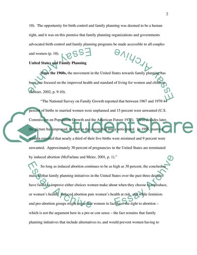 Governments Involvement in Family Planning