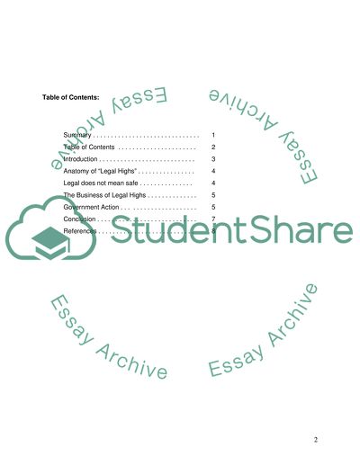 Legal Highs - Legislation Issues and Analysis