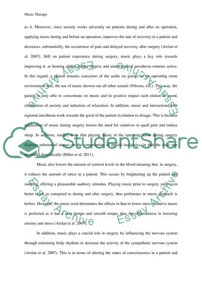 Effects of Music Therapy