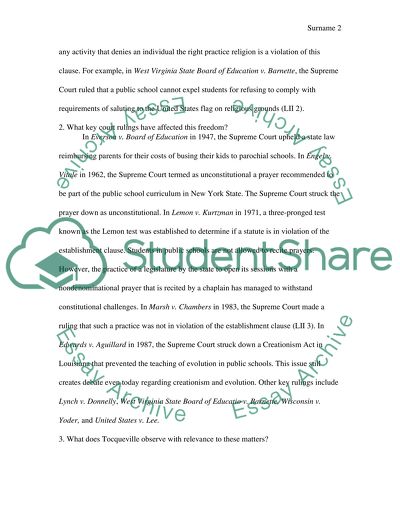 The guarantee of freedom of (and from) religion in America