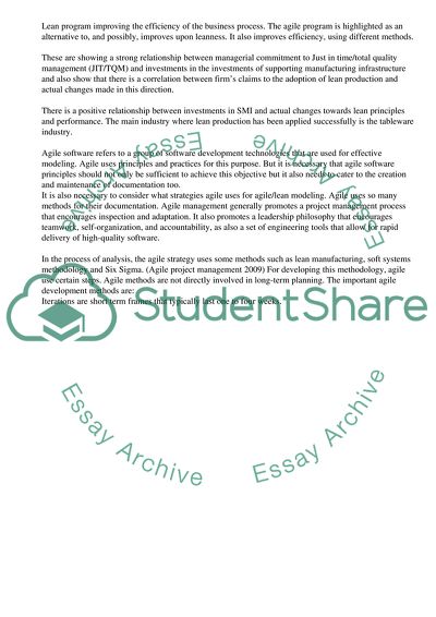 Lean and Agile Strategies