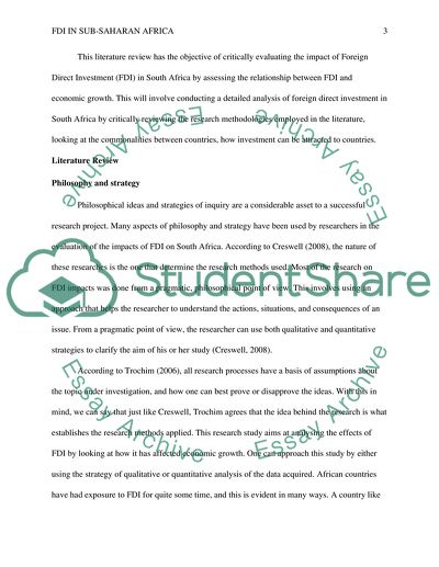 Realizing the Potential of FDI in the Development of Africa: a Strategic Framework