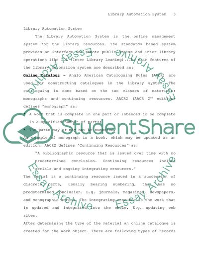 The Salient Features of a Library Automation System