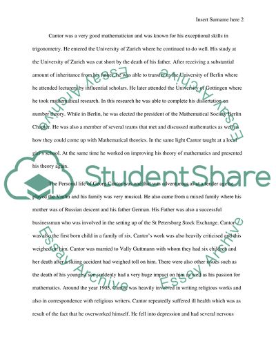 Georg cantor biography picture