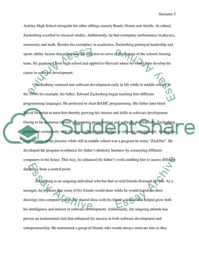 History: Mark Elliot Zuckerberg