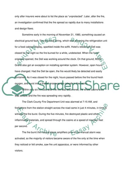 MGM Grand Hotel Conflagration