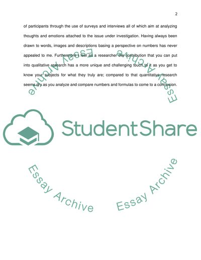 Strengths and Weaknesses of Qualitative and Quantitative Research