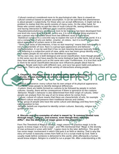 Its Anthropology assignment