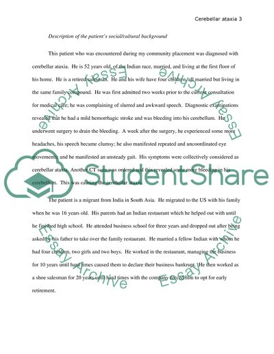 Analysis, Diagnosis, Causes, Treatment, and Care of Patients with Cerebellar Ataxia