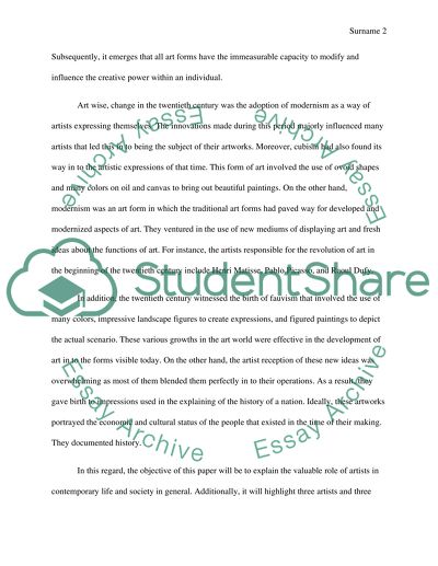 Three different artists as examples