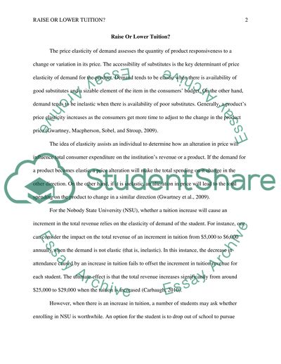 Raise or Lower Tuition