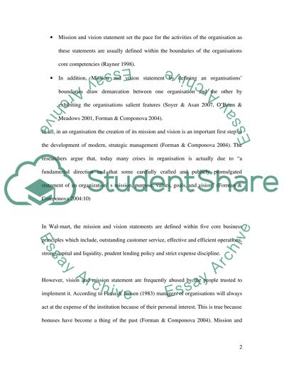 Mission, Vision, and Stakeholders