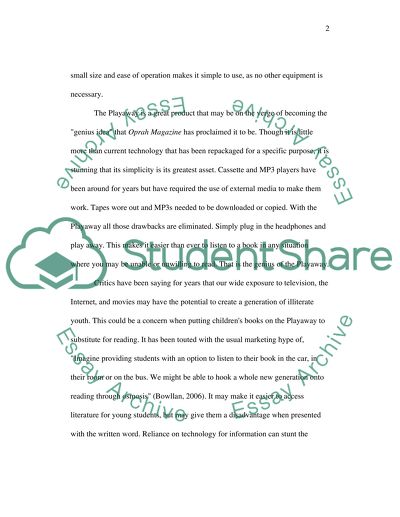 From Gutenburg to Playaway:Technology Takes Another Leap