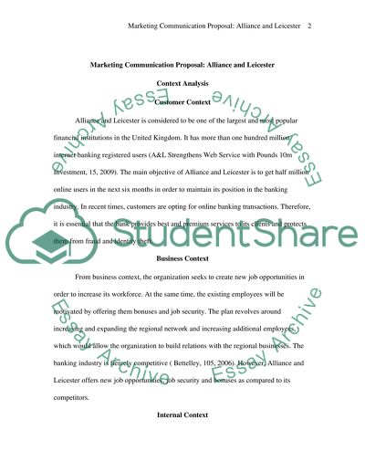 Marketing Communications Proposal
