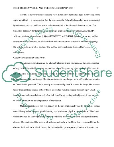 Coccidioidomycosis (alley fever and Tuberculosis