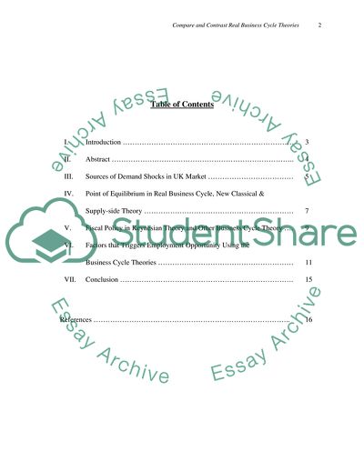 Real Business Cycle Theory