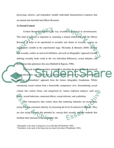 Using a Sexuality in Advertisement