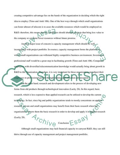 Research and Development - R&D in Telecom Industry