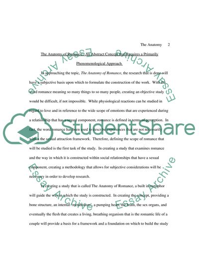 Proposed preliminary research design