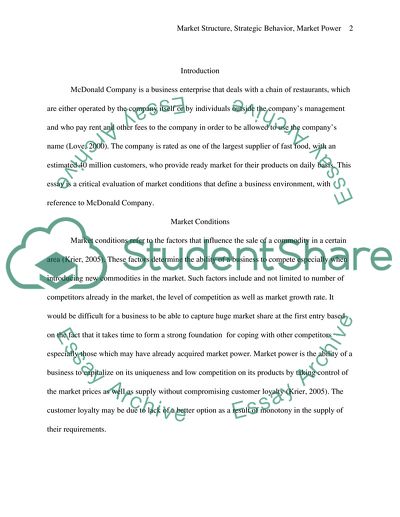 Project Part 3: Market Structure, Strategic Behavior, and Market Power