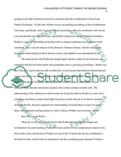 Challenging Attitudes Toward the Abused Woman