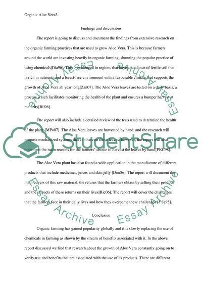 Organic Aloe Vera Farming