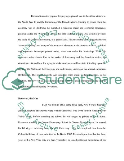 Franklin Roosevelt as a Man and Politician