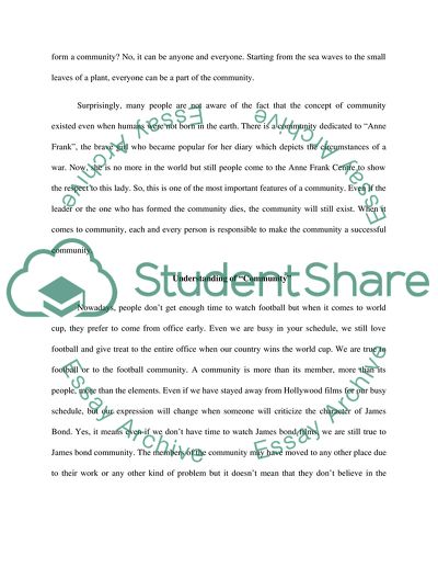 Communicating about Community