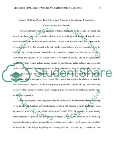 Greatest Challenge Facing Law Enforcement Agencies