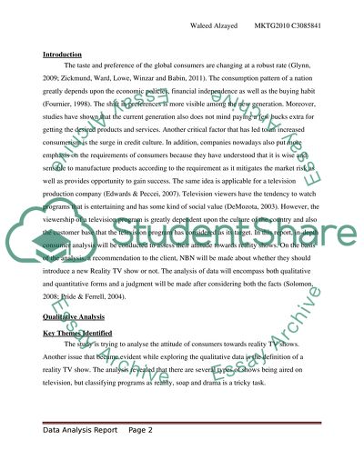 The Consumer Attitude Towards Reality TV Shows