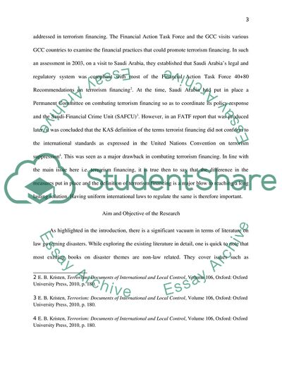 Terrorism Financing in International Law