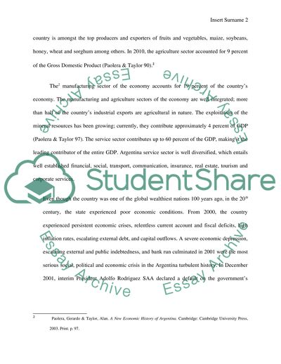 Argentina Economy - Analysis Project