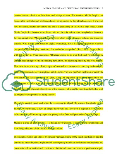 Media empire and cultural entrepeneurs